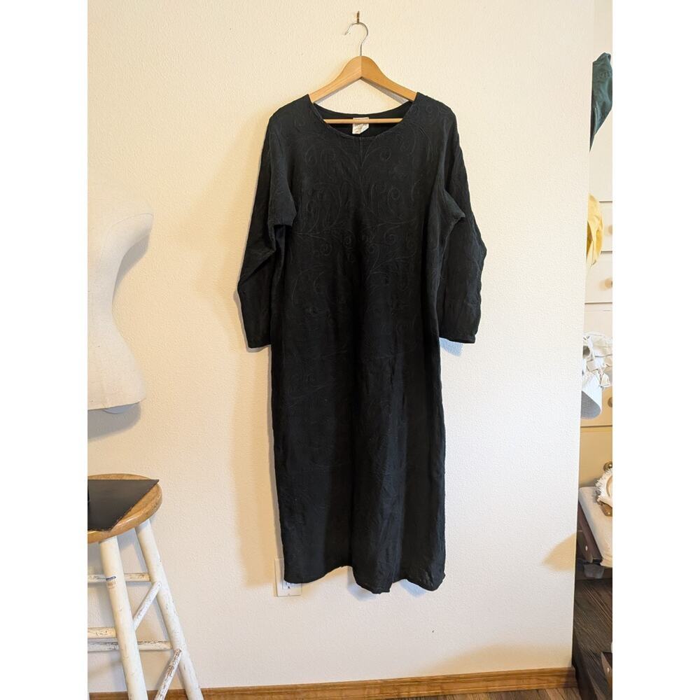 Chez‎ la zoom black Cotton lace maxi dress size S